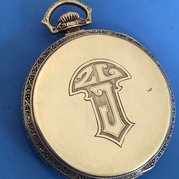 Antique 1924 Hamilton Pocket Watch Solid 14k Yellow Gold 62.2g Size 12s Runs - Picture 2 of 10